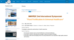 Desktop Screenshot of mmhrdc.healthresearch.ph